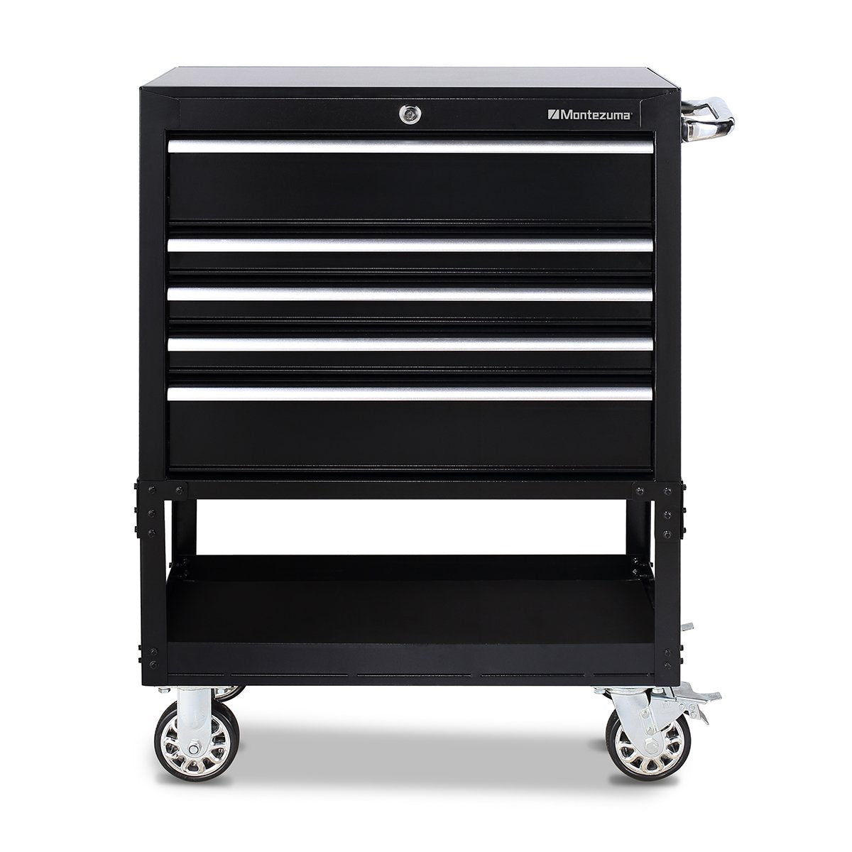 Just Home Gray Ombre 5-Drawer Rolling Cart
