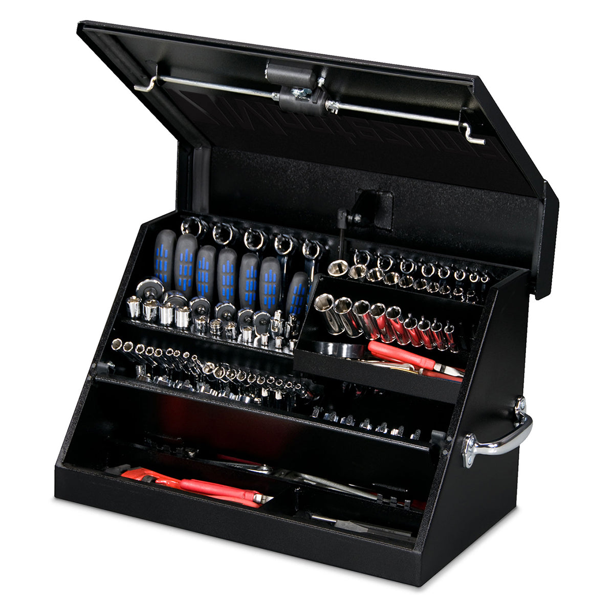 14-inch Tool Box with Tray and Organizers Includes 3 Small Parts