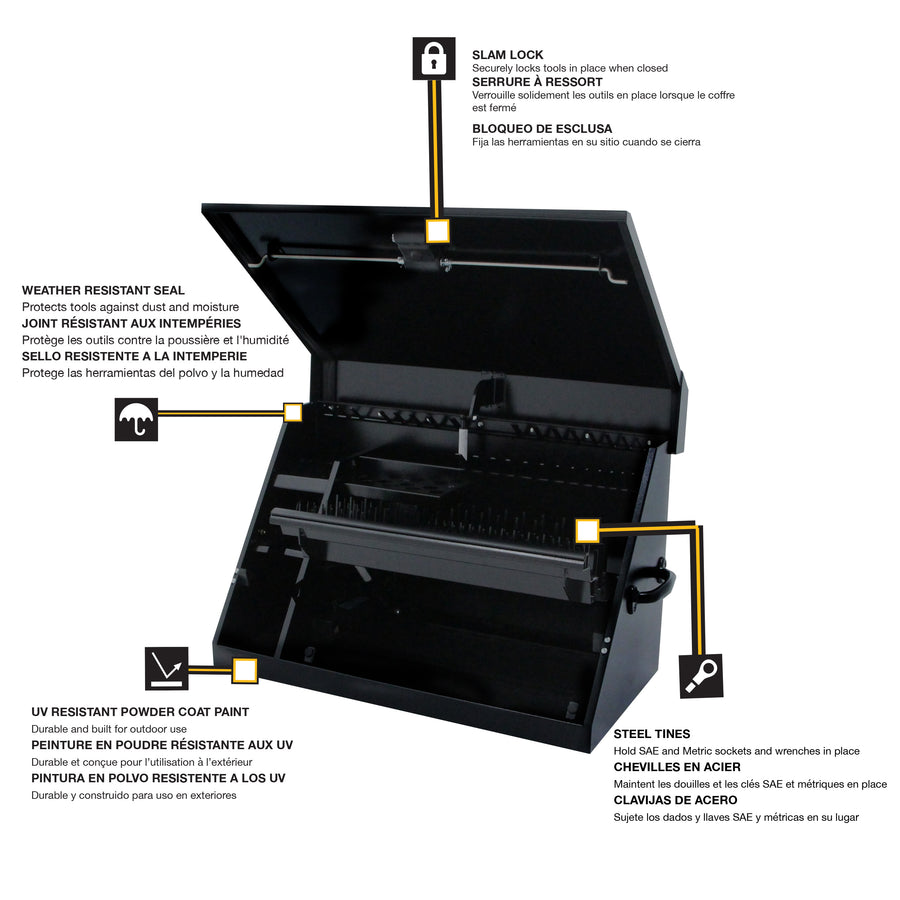 DeWalt 30" x 15" Triangle Toolbox in Black