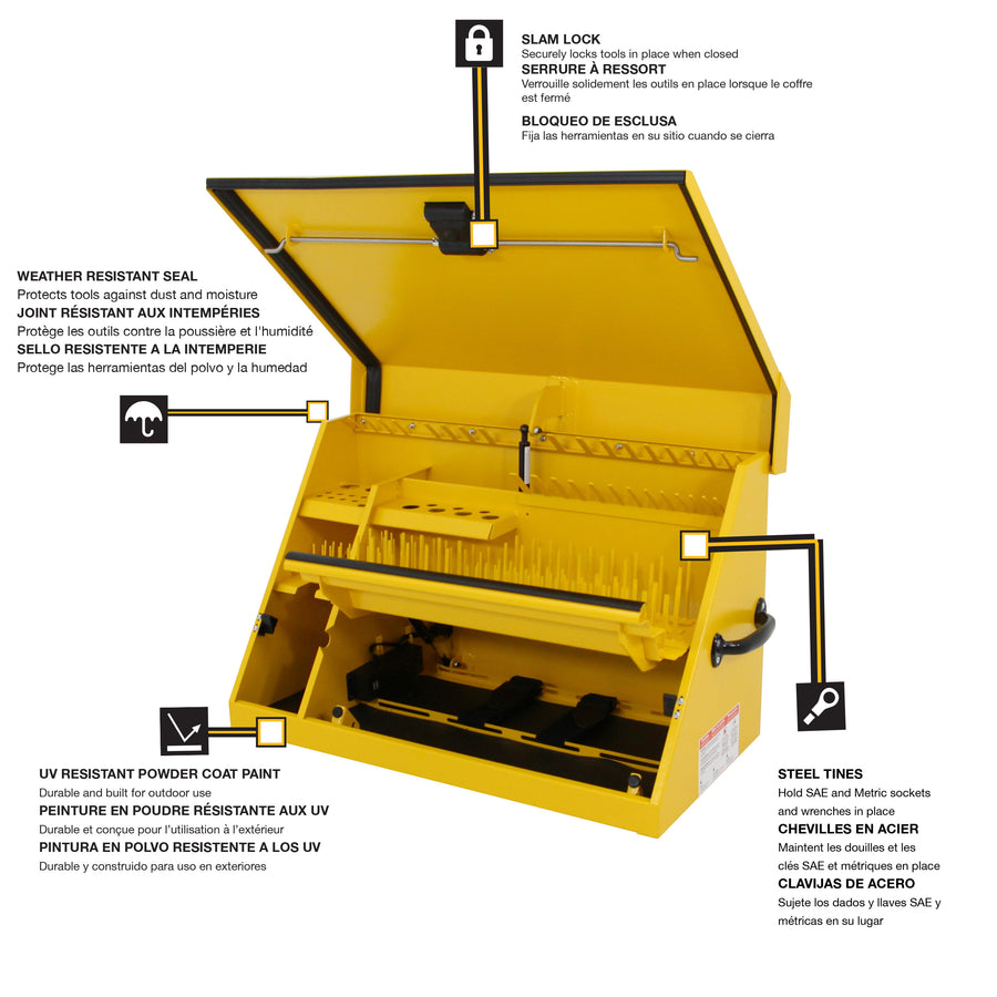 DeWalt 30" x 15" Triangle Toolbox in Yellow