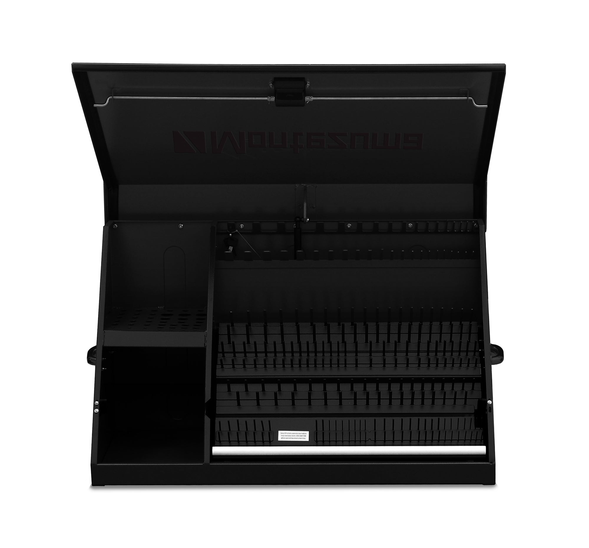 36 x 17 in. Steel Triangle® Toolbox in Black with Black accents 